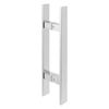 450*40*10mm H-shaped Double Sided Mirror Polishing Push Pull Door Handle Silver 