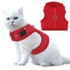 Cat Pet Harness Breathable Mesh Adjustable Escape Proof Jacket Chest Red Vest