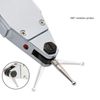 0-0.8mm Precision Metric Dovetail Rails Dial Test Indicator Dial Gauge with 2 Probes(Ruby)