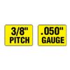 24" Full Chisel Chain For Echo CS-660, CS-670, CS-680, CS-701, CS-702, 72EXL081G