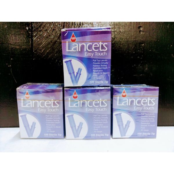 Home Aide Lancets Easy Touch 30 Gauge Thin Sterile Tip 100 Count Boxes NSP