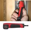 90 Degree Impact Driver Drill Adapter, Multifunctional Red Shockwave Right Angle Adapter Convenient Rubber Handle for Drilling