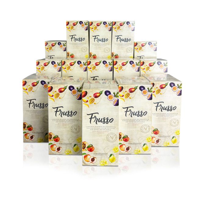 15x Frusso Fruity Dietary Fiber Drinks 20's/Box Relief Stomach Discomfort