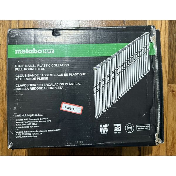 Metabo 10110MHPT Ring Shank 21° Plastic Strip 3” Framing Nails  2000 per case