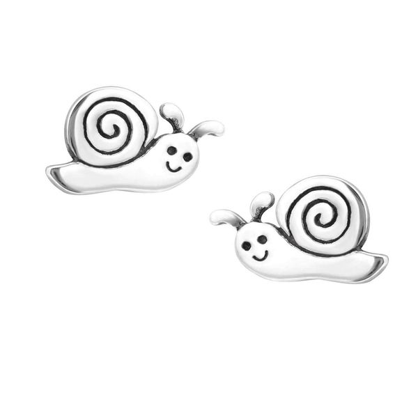 FIVE-D Ohrstecker Kinderohrringe Schnecke 925 Silber
