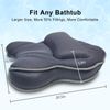 Poemland Extra Thick Large Bath Pillow With Neck,Back,Head Support For Bathtub, Spa, Soaking (Grey, Extra Large)