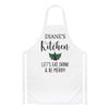Personalised Kitchen Christmas Let's Eat Drink & Be Merry Chefs Apron Baking Custom Name