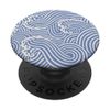 Cute Chic Aesthetic Sea Waves White Blue Minimalist Pattern PopSockets Swappable PopGrip