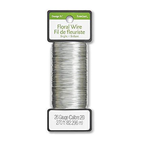 26 Gauge Floral Wire 270 Feet Bright Silver