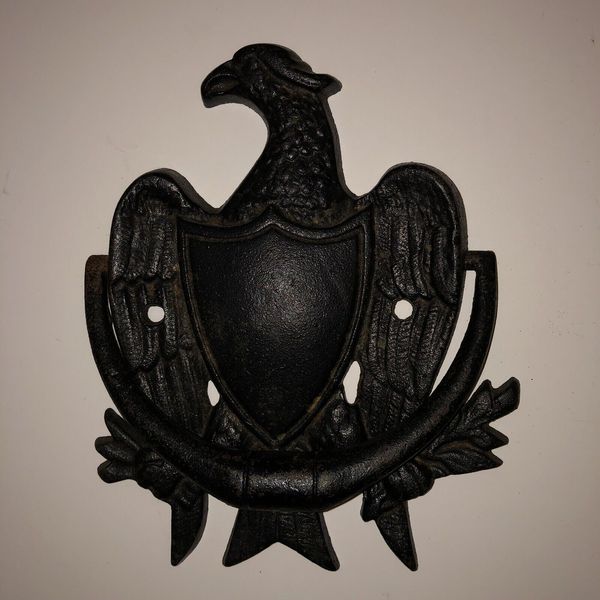 Eagle Door Knocker Vintage Rustic 1237B Black Cast Iron