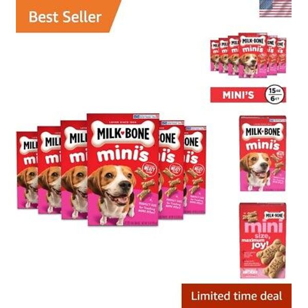 Mini's Original Dog Treats, 15oz x 6, Crunchy Biscuits for Dental Health