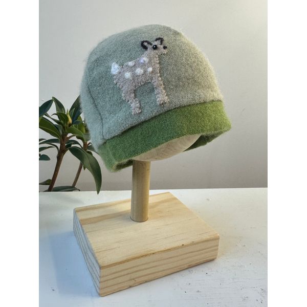 Fawn Cashmere Hat - Baby - Green