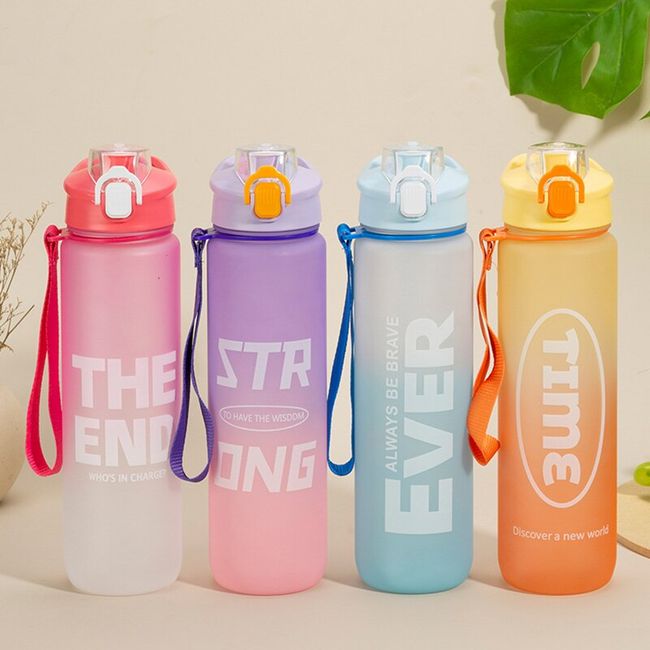 Outdoor Water Cup Sports Capacity Plastic Water Bottle, Straw