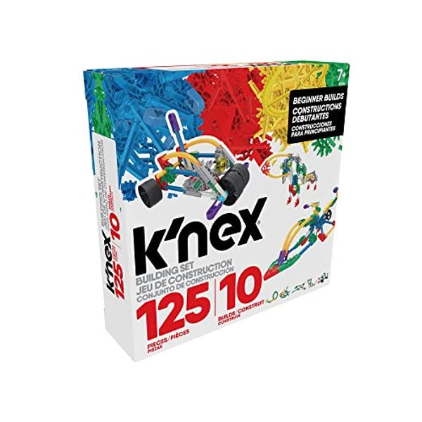 K'NEX | Beginner Building Set 10 Models | Educational Toys, 125 Piece Stem Learning Kit, Engineering for Kids, Construction Toy for Children Ages 7+ | Basic Fun 80206