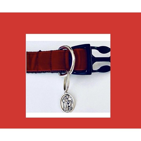 St Francis Pet Tag Medal Pendant Pet Collar Italian Saint FREE PRAYER CARD