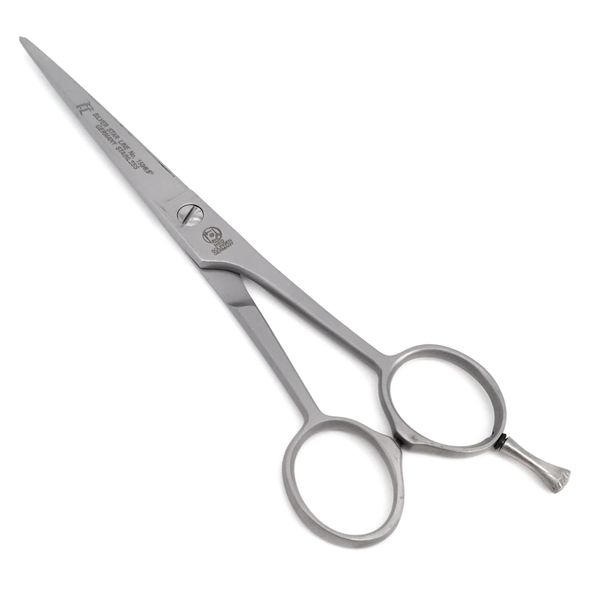 NTS-Solingen Silver Star Line 150 | Hairdressing Scissors | Matte | Satin | Made in Solingen | 5.5 Inches = Approx. 14 cm | Professional Scissors for Hair Cutting