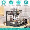 2 Pack  Under Sink Organizers Storage Slide Out Kitchen Cabinet Bathroom Storage