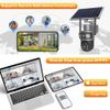 2PCS 4MP Solar Wireless Security Camera WiFi 355° PTZ Dual Lens 2-Way Audio