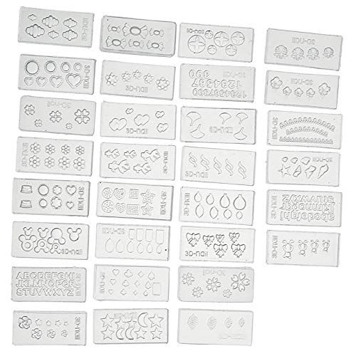 3D Nail Art Mold Charming Nail Moulds 30 Different Patterns Mini Decoration Die Manicure DIY Tool Set