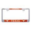 Officially Licensed Premium Shiny Chrome Metal License Plate Frame - Second Generation - Mascot Version (Texas)