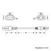 ledscom.de Feed-Through Cable for Plug-In System Device Plug C7/C8, 0.15 m, White