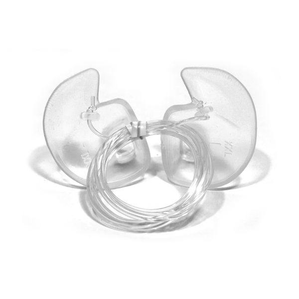 Doc's Pro Plugs DFFL2 Extra Small Vented Pro Ear Plugs with Leash, Clear