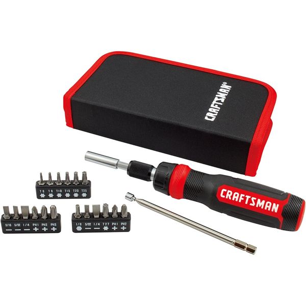 Ratcheting Screwdriver, Multibit Set, 26-Piece (CMHT68001)