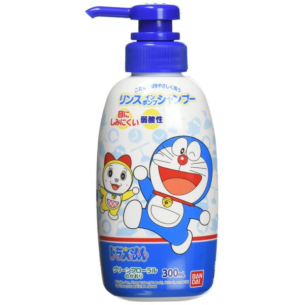 Bandai Rinse In Pump Shampoo, Doraemon, W 3.1 x H 6.8 x D 2.2 inches (78 x 173 x 57 mm), 10.1 fl