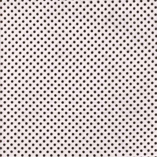 Mook Fabrics Flannel PRT Polka Dot, White/Black Cut by The Yard