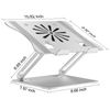 Adjustable Laptop Stand with Cooling Fan, Aluminium Alloy Multi-Angle Compute...