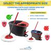 KLEEN HANDLER Microfibre Spin Mop Head Refills | Compatible with EasyWring 1-Tank System, White, Large