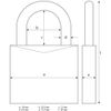 TPF Comercial 0007675070015 Quad-Pack Brass Padlock