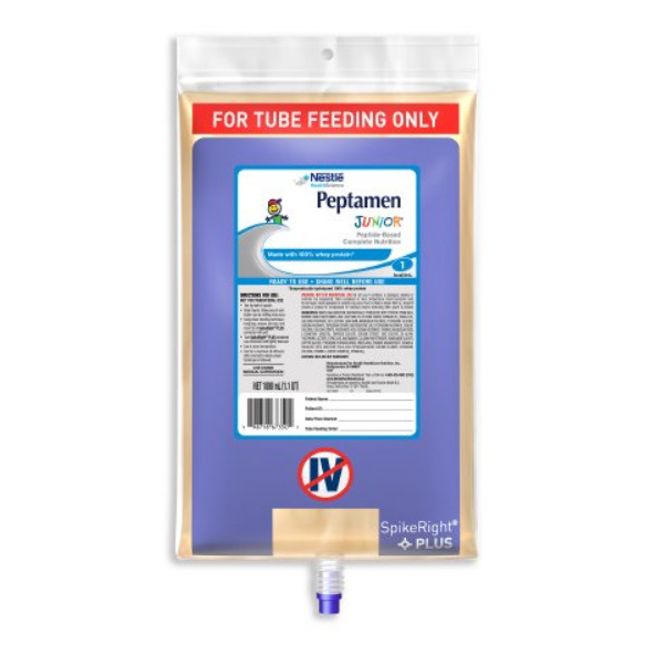 Peptamen Junior 1000mL, Bag Ready to Hang, Case of 6 BRAND