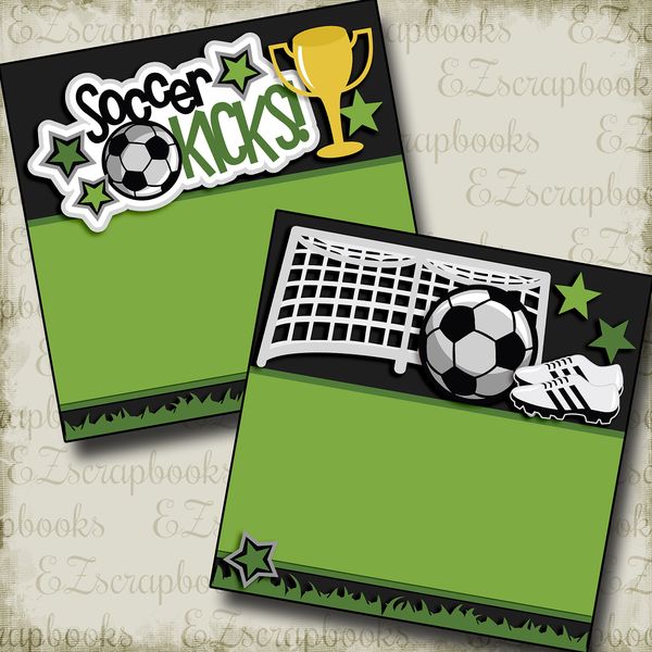 Soccer Kicks NPM - Premade Scrapbook Pages - EZ Layout 2577