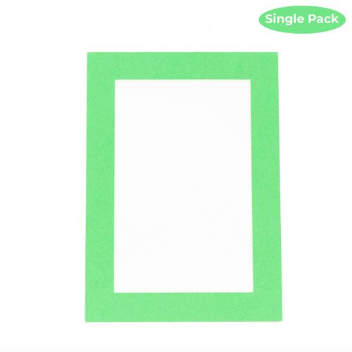 CountryArtHouse Bright Green Acid Free 12x18 Picture Frame Mats with White Core Bevel Cut for 11x14 Pictures - Fits 12x18 Frame - One Mat