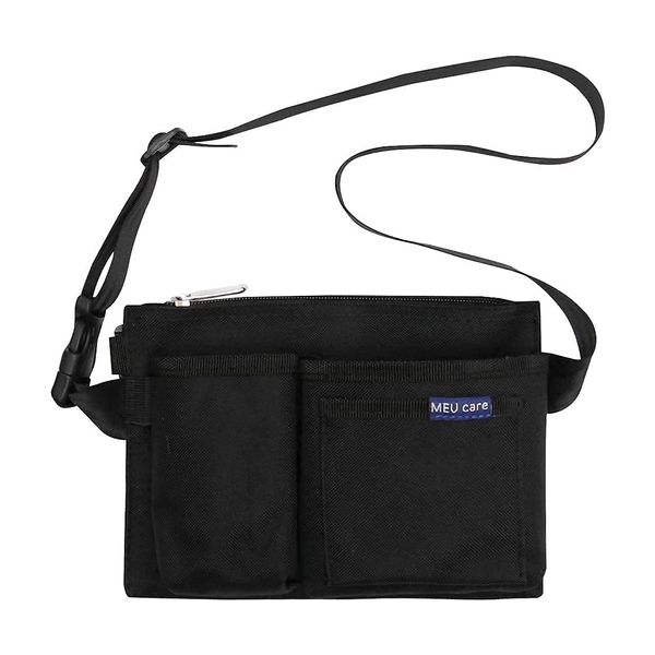 MEU Care Nurse Pouch, Work, Waist Bag, Medical Hand Sanitizer, Organizer, Convenient Goods, D-ring Included, Zipper Closure, Buckle, Durable, Popular, Water Repellent, Storage Pouch, Apron Bag, For