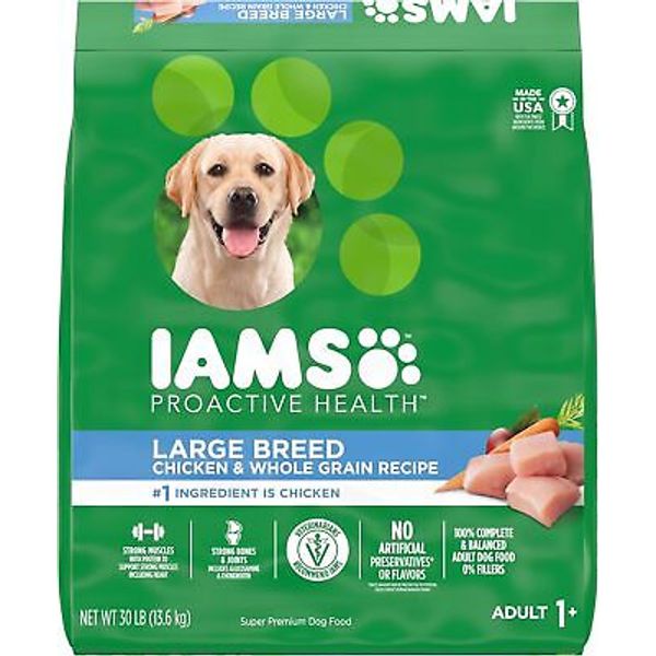 IAMS Proactive Health Large Breed Adult Dry Dog Food 30 Pound (Pack of 1)