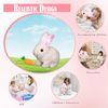 ZcrPrn Bunny Toy - Realistic Bunny With Carrot, Interactive Hopping Rabbit, 2 Pcs, Easter Gift