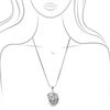 Spinningdaisy Silver Plated Hanging Softball with Baseball Glove Necklace