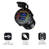 Dual USB Car Cigarette Lighter Socket Phone Charger Power Outlet W/LED Voltmeter