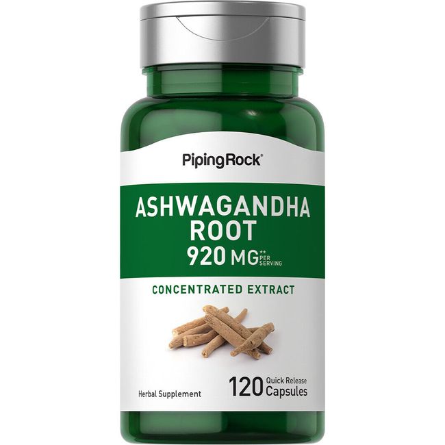 Ashwagandha Root Extract | 920mg | 120 Capsules | Non-GMO | by Piping Rock