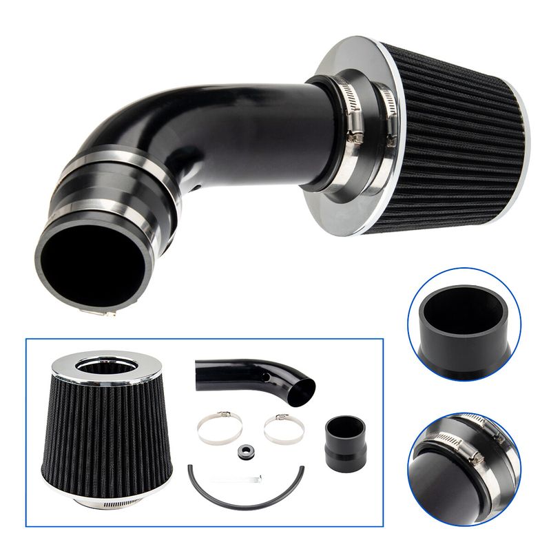 3'' Universal Car Cold Air Intake Filter Alumimum Induction Kit Pipe ...