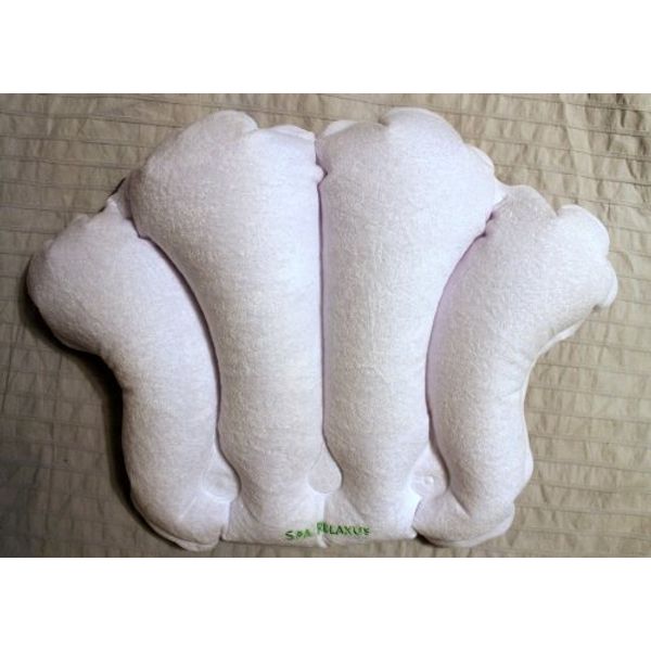 Spa Relaxus Super Soft Inflatable Terry Cloth Bath Pillow