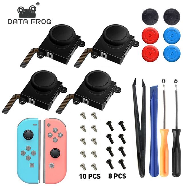 BRHE Switch Joystick Replacement for Joycon Repair 3D Analog Left/Right  Thumb Sticks Sensor Kit with 4 “Y” Screws and 2 Thumb Caps for NS  Switch/Lite