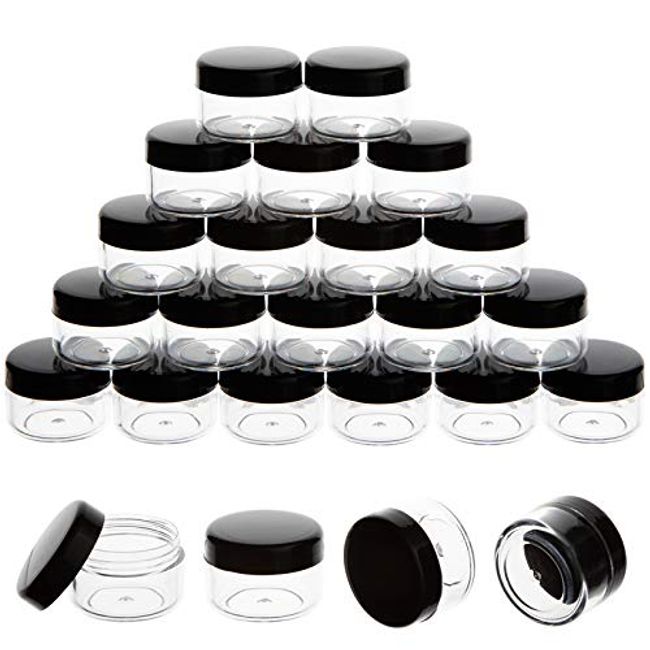 ZEJIA Sample Containers Tiny Sample Jars with Lids 3 Gram Cosmetic  Containers with lids Clear Lip