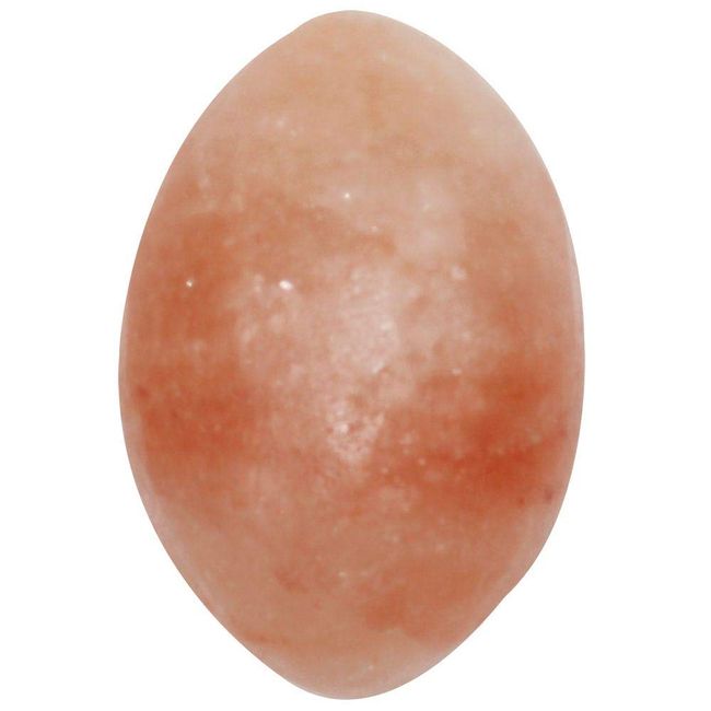Pure Himalayan Salt Works Oval Massage Stone, Pink Crystal Hand-Carved Stone for Massage Therapy, Deodorant and Salt, Pack of 1