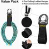 4 Set Overhead Garage Storage Rack, Heavy Duty Overhead Storage Double Hook, Cei