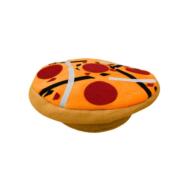 Nicky Bigs Novelties Adult Pepperoni Pizza Funny Hat - Silly Food Novelty Plush Hats - Wacky Theme Halloween Costume Accessory, One Size Fits Most