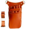 Ailunate Scissor Case Scissor Bag Hairdresser Trimmer Florist 6 Shoulder Stool Leather (Brown)