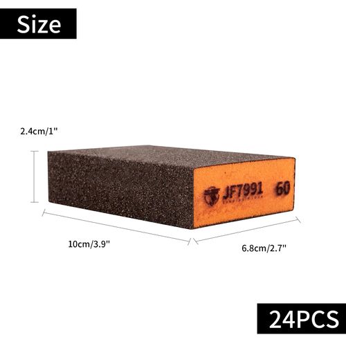 12pcs sanding blocks,sanding sponges,sandpaper block 6 Grits(60-80-100-120-180-220),sanding blocks for wood sandpaper for wood,hand sanding block,sand paper sandpaper for walls,sanding sponge